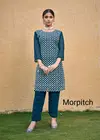Roohi By Moksh Fox Georgette Chikan Embroidery Kurti With Bottom Orders In India